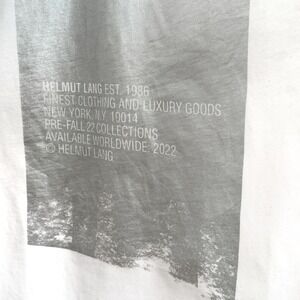 Helmut Lang Metalic Graphic Print T Shirt Mens Medium Pre Fall‎ 2022